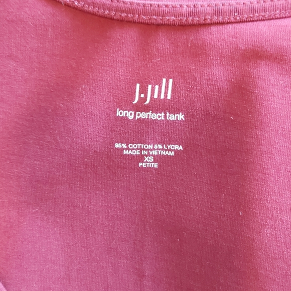 J. JILL | Women's Long Perfect Tank Top Maroon Size X-Small - Picture 7 of 7